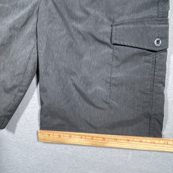 BKE Buckle Cargo Hybrid Shorts Mens 30 Grey Athletic Fit Flat Front‎ Pockets 10" - Picture 3 of 11